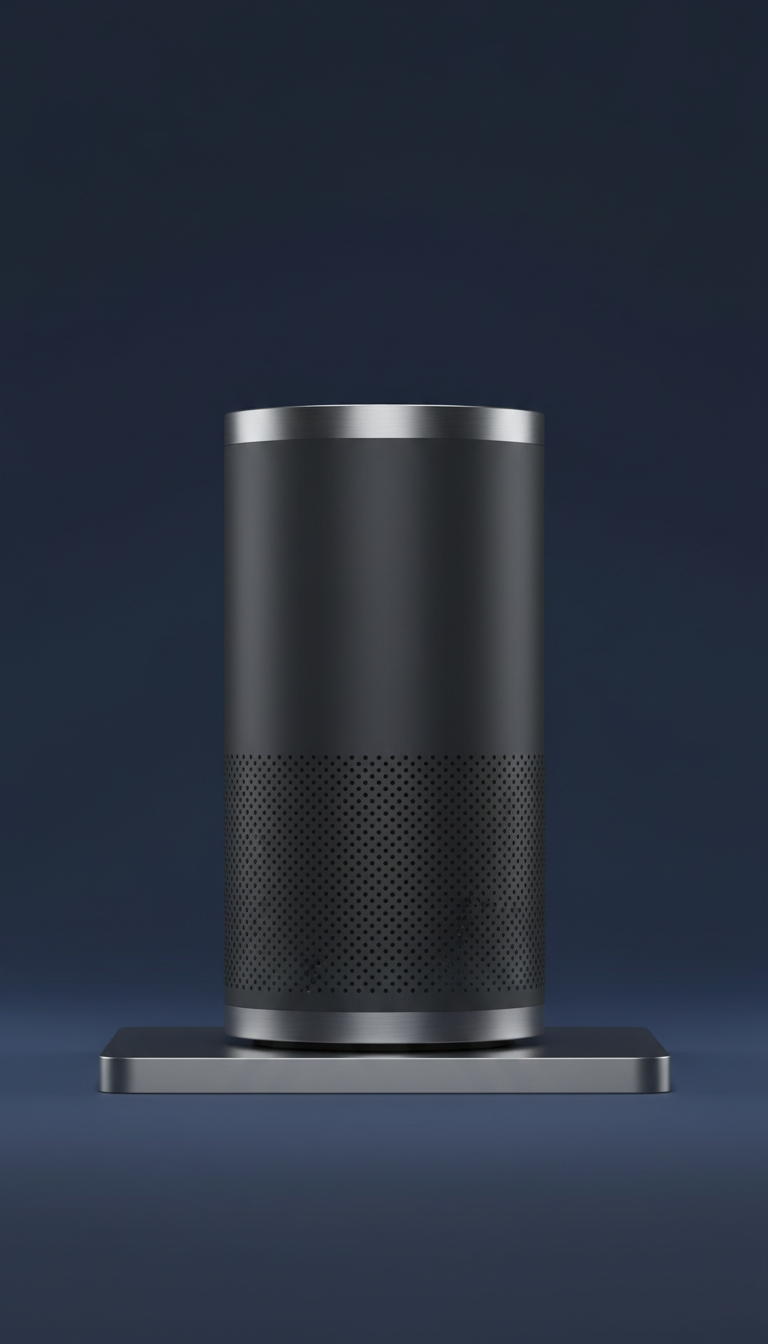 Purificador de aire moderno con detalles metálicos